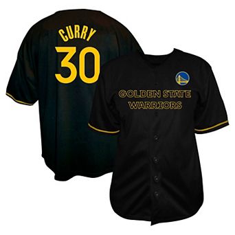 Men's Profile Stephen Curry Black Golden State Warriors Big & Tall Name & Number Button-Up Jersey