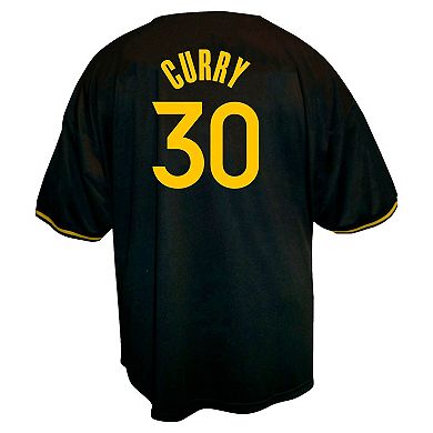 Men's Profile Stephen Curry Black Golden State Warriors Big & Tall Name & Number Button-Up Jersey