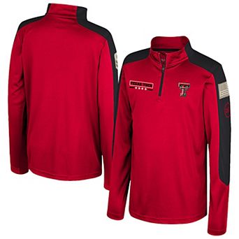Youth Colosseum Red Texas Tech Red Raiders OHT Military Appreciation Cyclone Quarter-Zip Windshirt