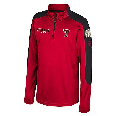 Youth Colosseum Red Texas Tech Red Raiders OHT Military Appreciation Cyclone Quarter-Zip Windshirt