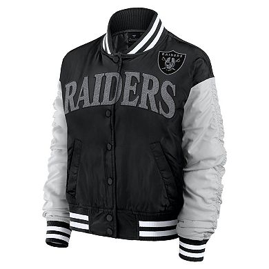 Women's Fanatics Black Las Vegas Raiders Elements Wave Full-Snap Jacket