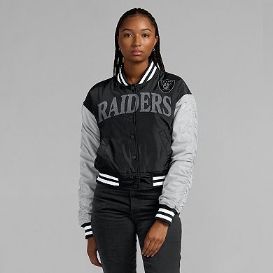 Women's Fanatics Black Las Vegas Raiders Elements Wave Full-Snap Jacket