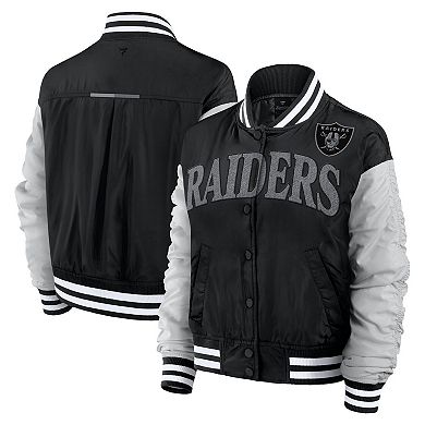 Women's Fanatics Black Las Vegas Raiders Elements Wave Full-Snap Jacket