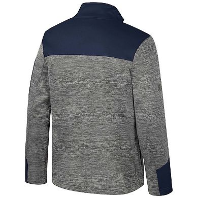 Men's Colosseum Gray/Navy Ole Miss Rebels Guard Full-Zip Jacket