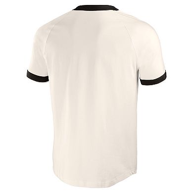 Men's Darius Rucker Collection by Fanatics White Cincinnati Reds Henley Raglan T-Shirt