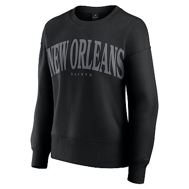 Women's Fanatics Black New Orleans Saints Elements Pullover Sweatshirt