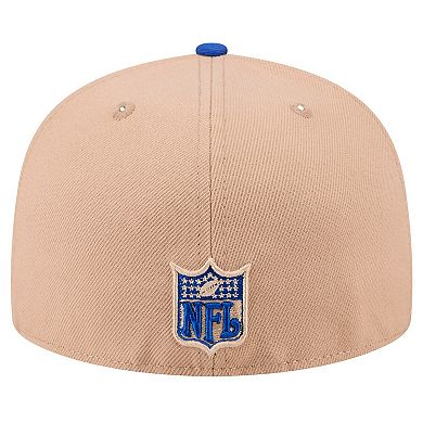 Men's New Era Tan Seattle Seahawks Throwback Logo Main 59FIFTY Fitted Hat