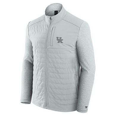 Men's Fanatics Gray Kentucky Wildcats Tonal Primary Logo Full-Zip Jacket