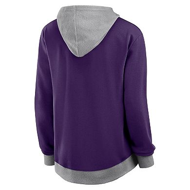 Women's Purple Baltimore Ravens Hit It French Terry Full-Zip Hoodie