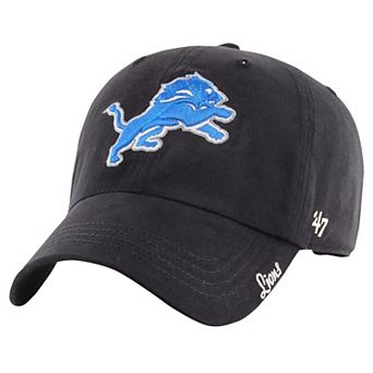 Women's '47 Black Detroit Lions Miata Clean Up Adjustable Hat