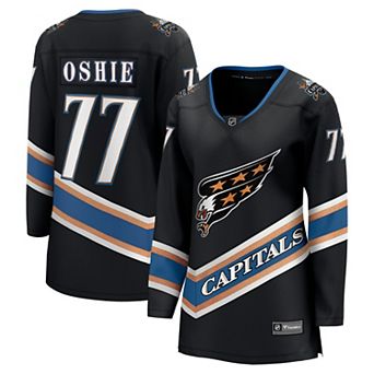 Women's Fanatics TJ Oshie Black Washington Capitals Alternate 50th Anniversary Premier Breakaway Player Jersey