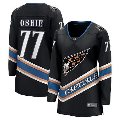 Women's Fanatics TJ Oshie Black Washington Capitals Alternate 50th Anniversary Premier Breakaway Player Jersey