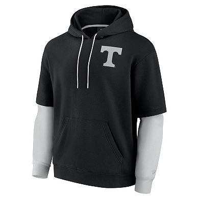Men's Fanatics Black Tennessee Volunteers Sleek Pullover Hoodie
