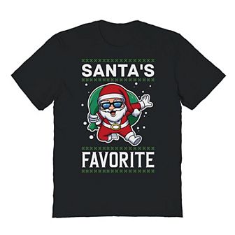 Men's Santa Favorite Christmas Graphic Tee