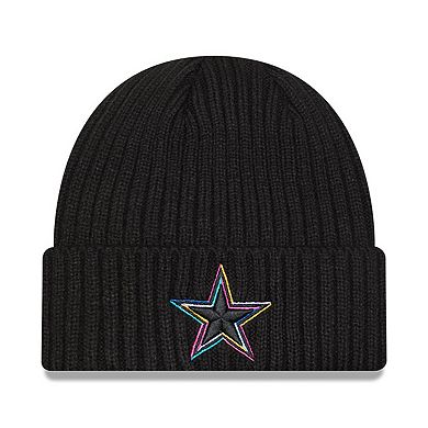 Men's New Era Black Dallas Cowboys 2024 NFL Crucial Catch Cuffed Knit Hat