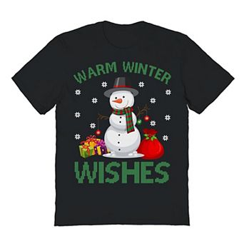 Men's Warm Winter Wishes Christmas Graphic Tee