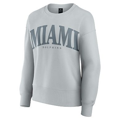 Women's Fanatics Gray Miami Dolphins Elements Pullover Sweatshirt