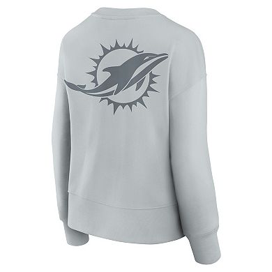 Women's Fanatics Gray Miami Dolphins Elements Pullover Sweatshirt