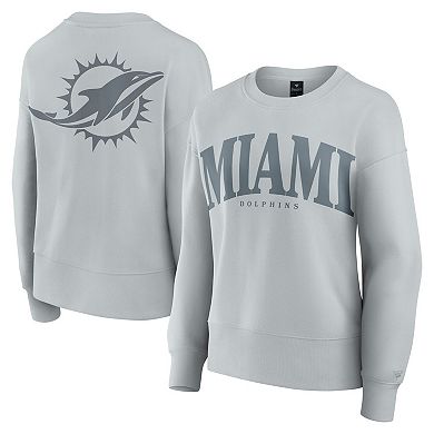 Women's Fanatics Gray Miami Dolphins Elements Pullover Sweatshirt