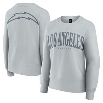 Women's Fanatics Gray Los Angeles Chargers Elements Pullover Sweatshirt
