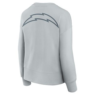 Women's Fanatics Gray Los Angeles Chargers Elements Pullover Sweatshirt