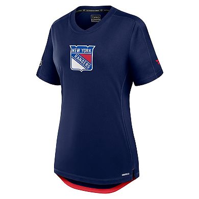 Women's Fanatics Navy New York Rangers Authentic Pro Rink Tech T-Shirt