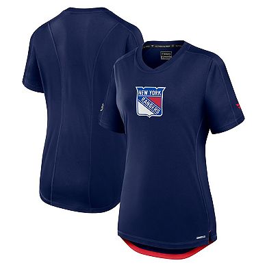 Women's Fanatics Navy New York Rangers Authentic Pro Rink Tech T-Shirt