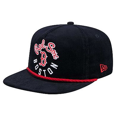 Men's New Era Navy Boston Red Sox Full Circle Corduroy Golfer Adjustable Hat