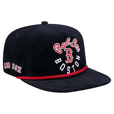 Men's New Era Navy Boston Red Sox Full Circle Corduroy Golfer Adjustable Hat
