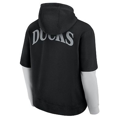 Men's Fanatics Black Oregon Ducks Sleek Pullover Hoodie