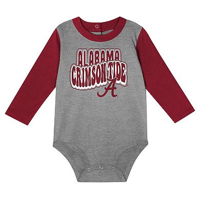 Newborn & Infant Alabama Crimson Tide Double Up Long Sleeve Bodysuit & Pant Set