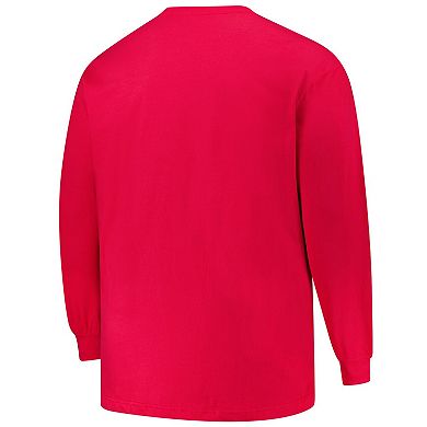 Men's Profile Red Minnesota Twins Big & Tall Two-Hit Long Sleeve T-Shirt