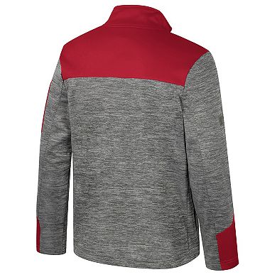 Men's Colosseum Gray/Crimson Alabama Crimson Tide Guard Full-Zip Jacket