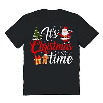 Men's Santa Tree Time Christmas Graphic Tee