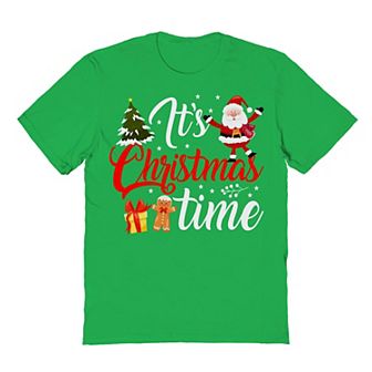 Men's Santa Tree Time Christmas Graphic Tee