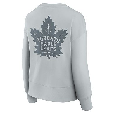Women's Fanatics Gray Toronto Maple Leafs Elements Flow Pullover Sweatshirt