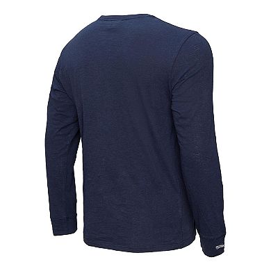 Men's Mitchell & Ness Navy Minnesota Twins Arched Logo Slub Long Sleeve T-Shirt