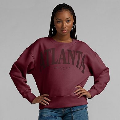 Women's Fanatics Burgundy Atlanta Braves Elements Flow Pullover Sweatshirt