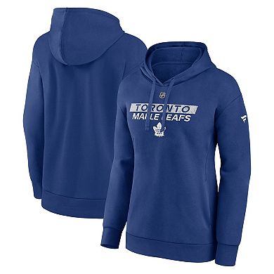 Women's Fanatics Blue Toronto Maple Leafs Authentic Pro Core Primary Fleece Pullover Hoodie