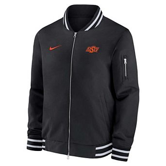 Men's Nike Black Oklahoma State Cowboys Full-Zip Bomber Jacket