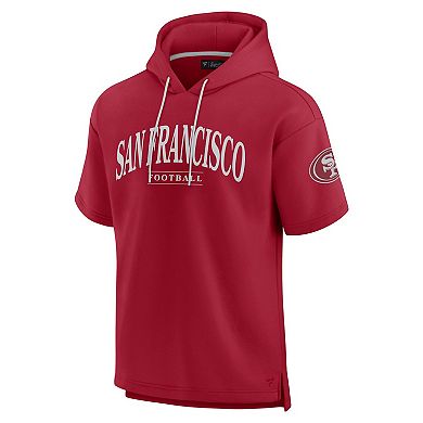 Unisex Fanatics Scarlet San Francisco 49ers Elements Ready Short Sleeve Pullover Hoodie