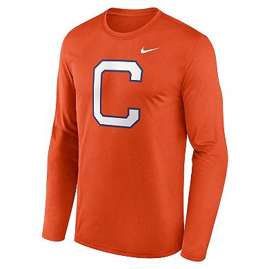 Men's Nike Orange Clemson Tigers Primetime Alternate Logo Legend Long Sleeve T-Shirt