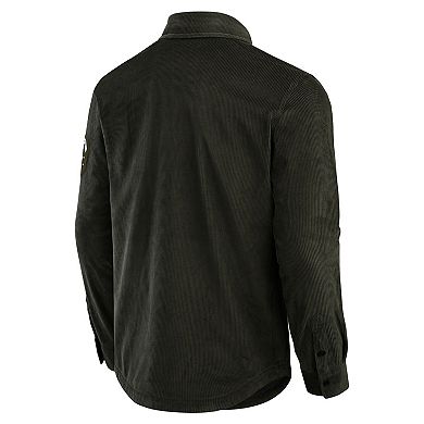 Men's Darius Rucker Collection by Fanatics Olive Georgia Bulldogs Corduroy Full-Button Shacket