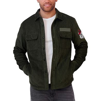 Men's Darius Rucker Collection by Fanatics Olive Georgia Bulldogs Corduroy Full-Button Shacket