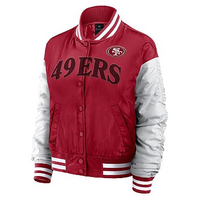 Women's Fanatics Scarlet San Francisco 49ers Elements Wave Full-Snap Jacket