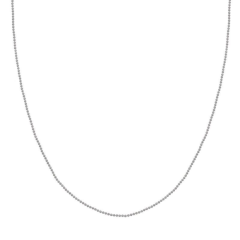 Sterling Silver Ball Chain Necklace, Womens, Size: 16, Grey