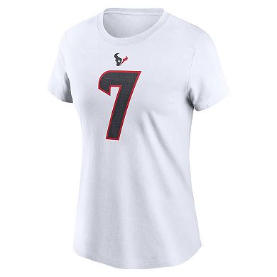Women's Nike C.J. Stroud White Houston Texans Player Name & Number T-Shirt