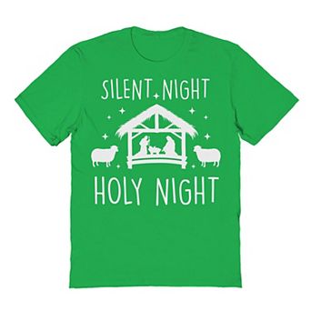 Men's Silent Night Holy Night Christmas Graphic Tee