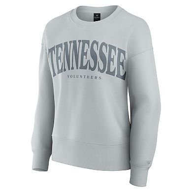Women's Fanatics Gray Tennessee Volunteers Supersoft Flow Fleece Pullover Sweatshirt