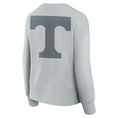 Women's Fanatics Gray Tennessee Volunteers Supersoft Flow Fleece Pullover Sweatshirt
